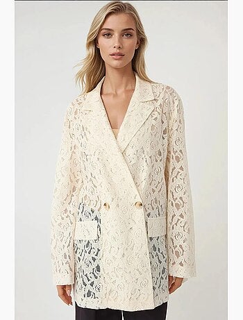 Veste à manches longues en dentelle florale collection pika hiccup