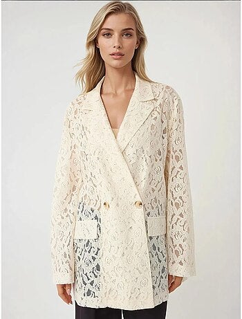 Veste à manches longues en dentelle florale collection pika