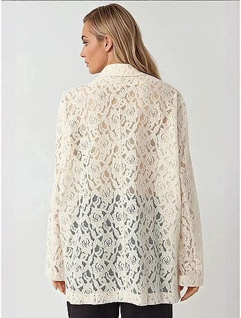 Veste à manches longues en dentelle florale collection pika