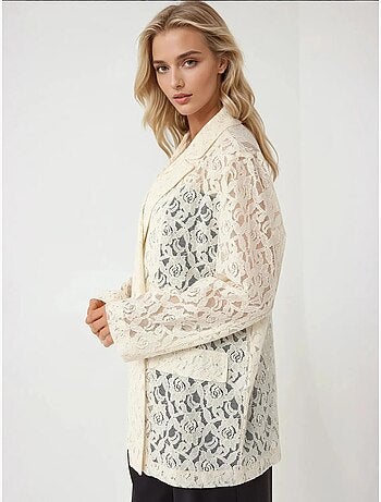 Veste à manches longues en dentelle florale collection pika