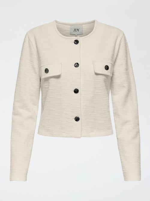 Veste à ouverture boutonnée et poches poitrines - Kiabi