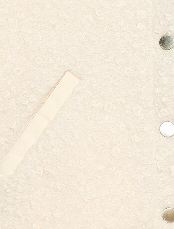 Veste à pressions effet moutonné