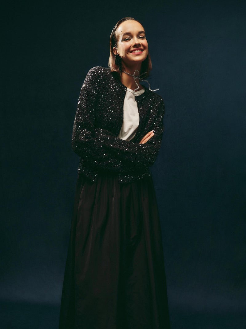 Veste à sequins, MO Fashion Noir - Kiabi