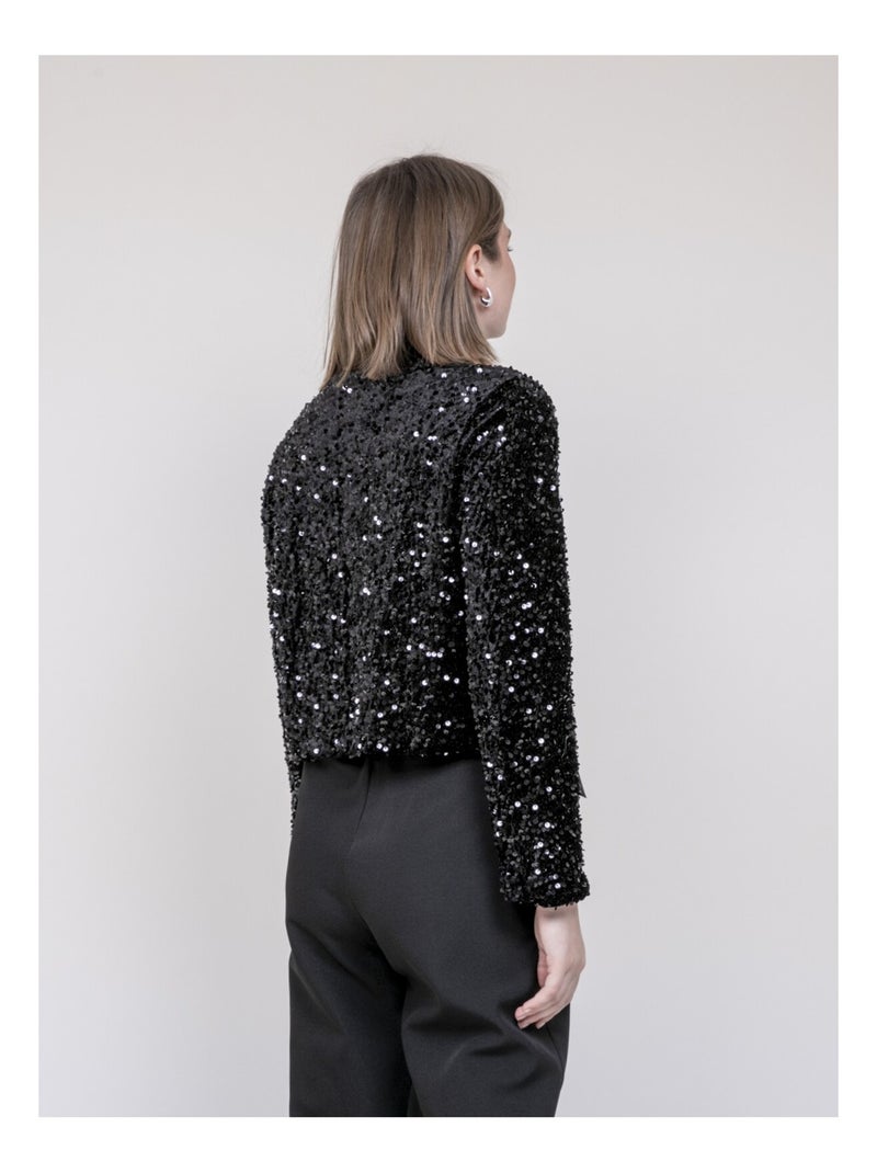 Veste à sequins UCHADA Noir - Kiabi