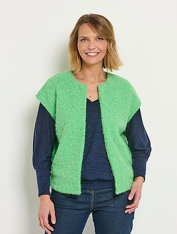 Veste aspect laineux sans manches
