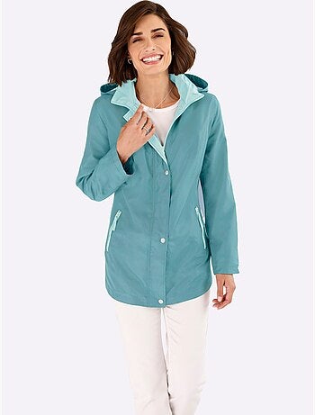 Veste à capuche avec col à revers et poches passepoilées - Taille standard - Moda Vilona