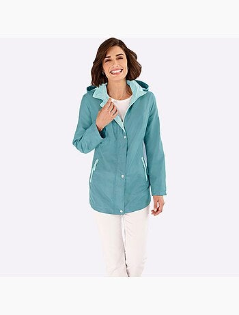 Veste à capuche avec col à revers et poches passepoilées - Taille standard - Moda Vilona