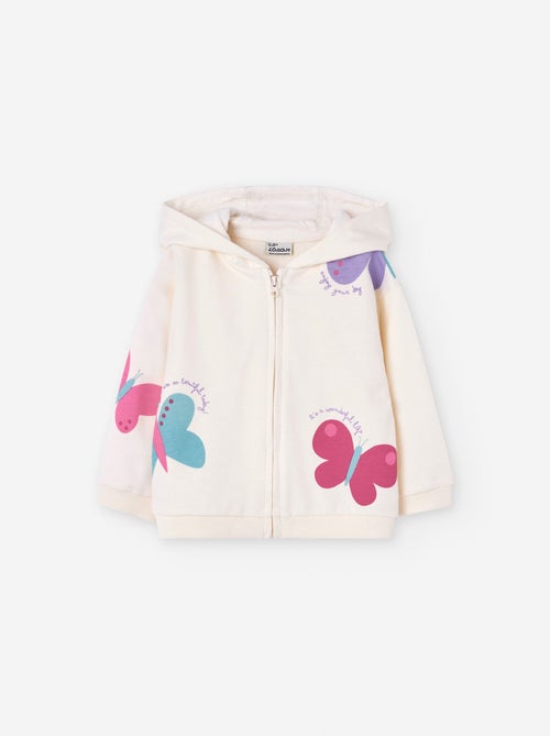 Veste avec Capuche et Imprimés de Papillon - Kiabi