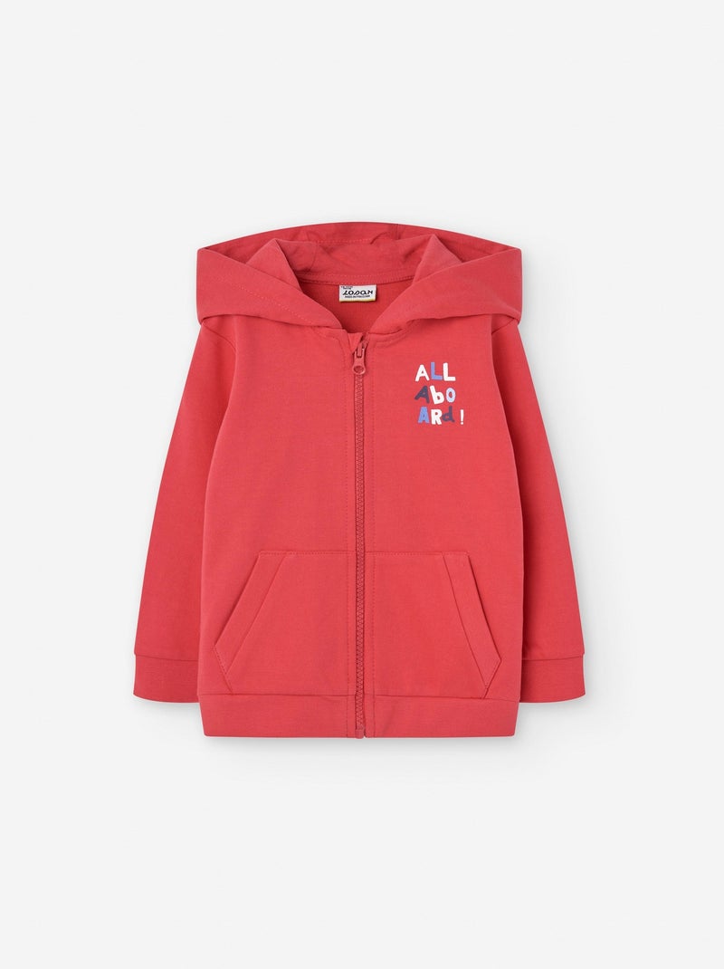 Veste avec Capuche Rouge - Kiabi
