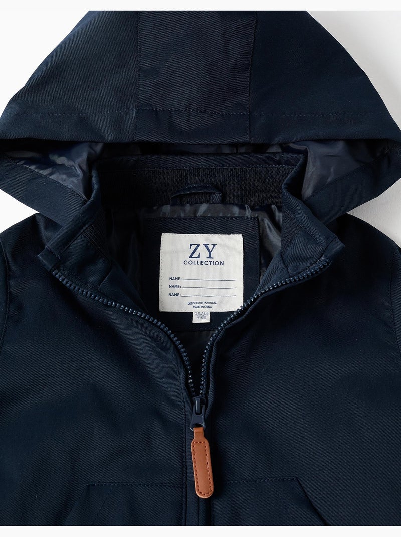 Veste avec doublure et capuche amovible Bleu Bleu - Kiabi