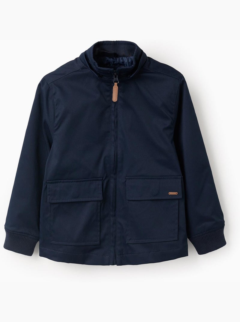 Veste avec doublure et capuche amovible Bleu Bleu - Kiabi