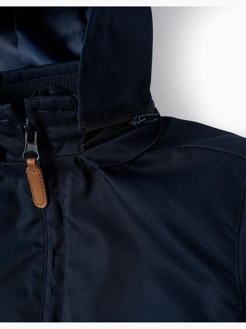 Veste avec doublure et capuche amovible Bleu Bleu - Kiabi
