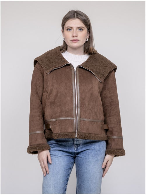 Veste aviateur double peaux UMI - Kiabi