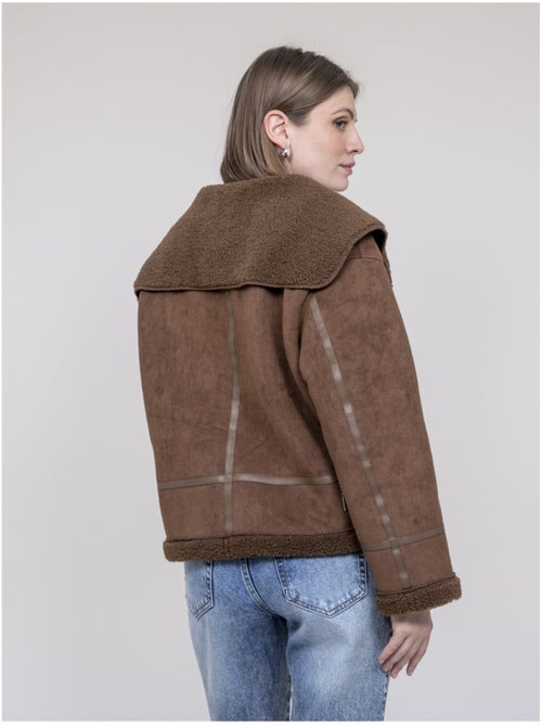 Veste aviateur double peaux UMI - Kiabi