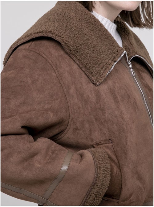 Veste aviateur double peaux UMI - Kiabi