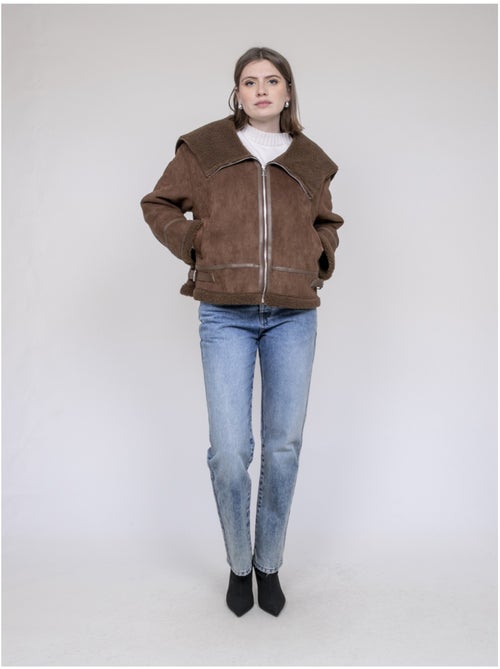 Veste aviateur double peaux UMI - Kiabi