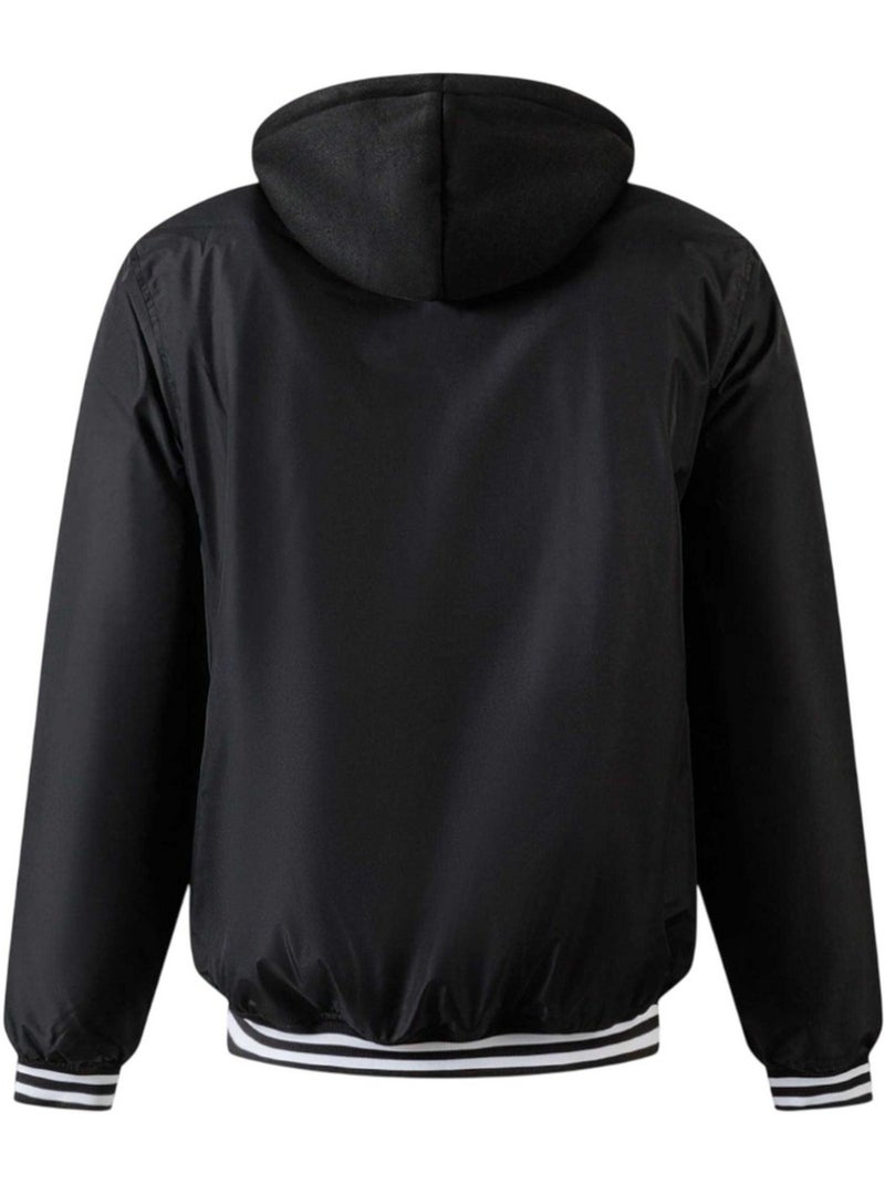 Veste baseball motif/style rayures contrastées - minoti Noir - Kiabi