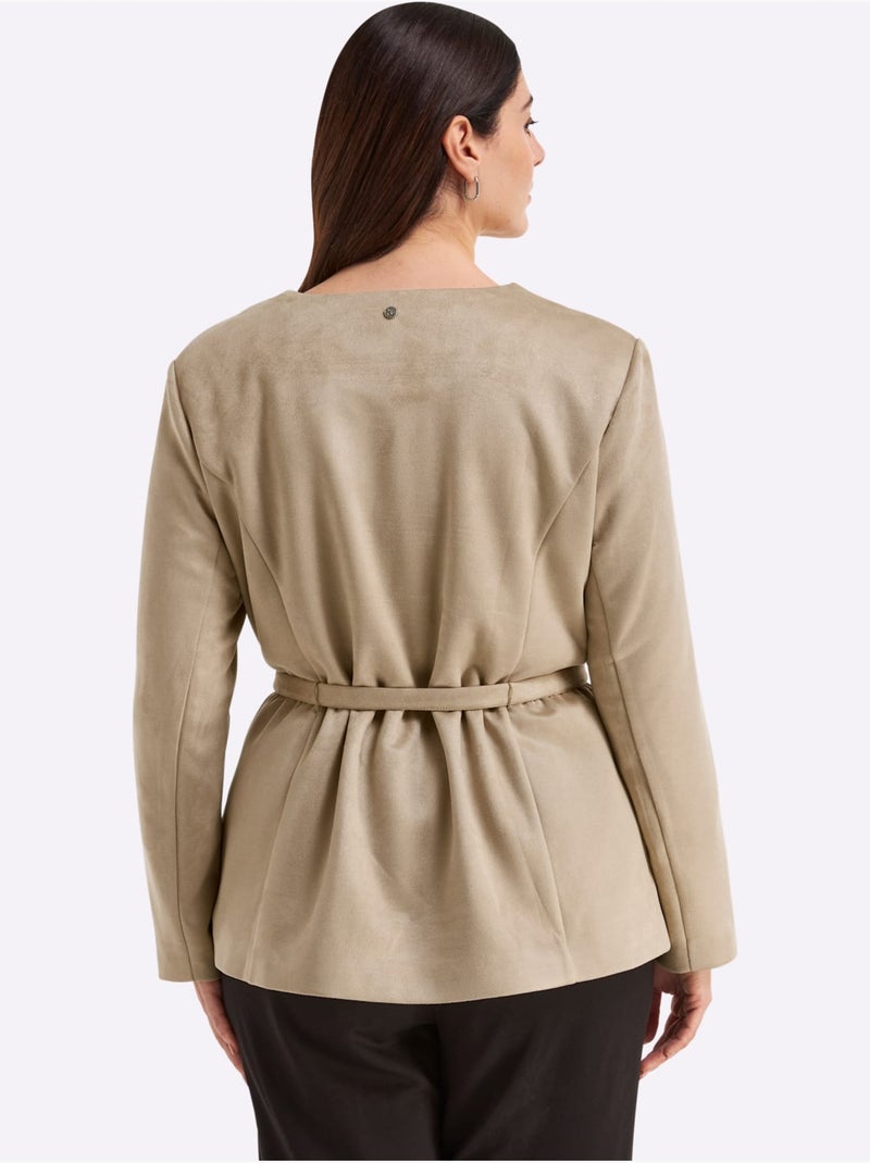 Veste Basque Affinante - Taille Standard - Sheego Beige - Kiabi