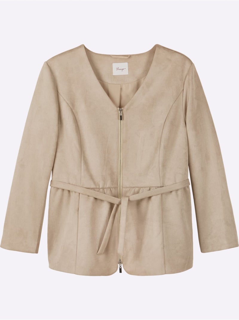 Veste Basque Affinante - Taille Standard - Sheego Beige - Kiabi