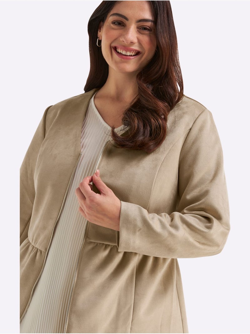 Veste Basque Affinante - Taille Standard - Sheego Beige - Kiabi