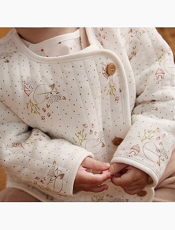 Veste bébé en molleton doucette