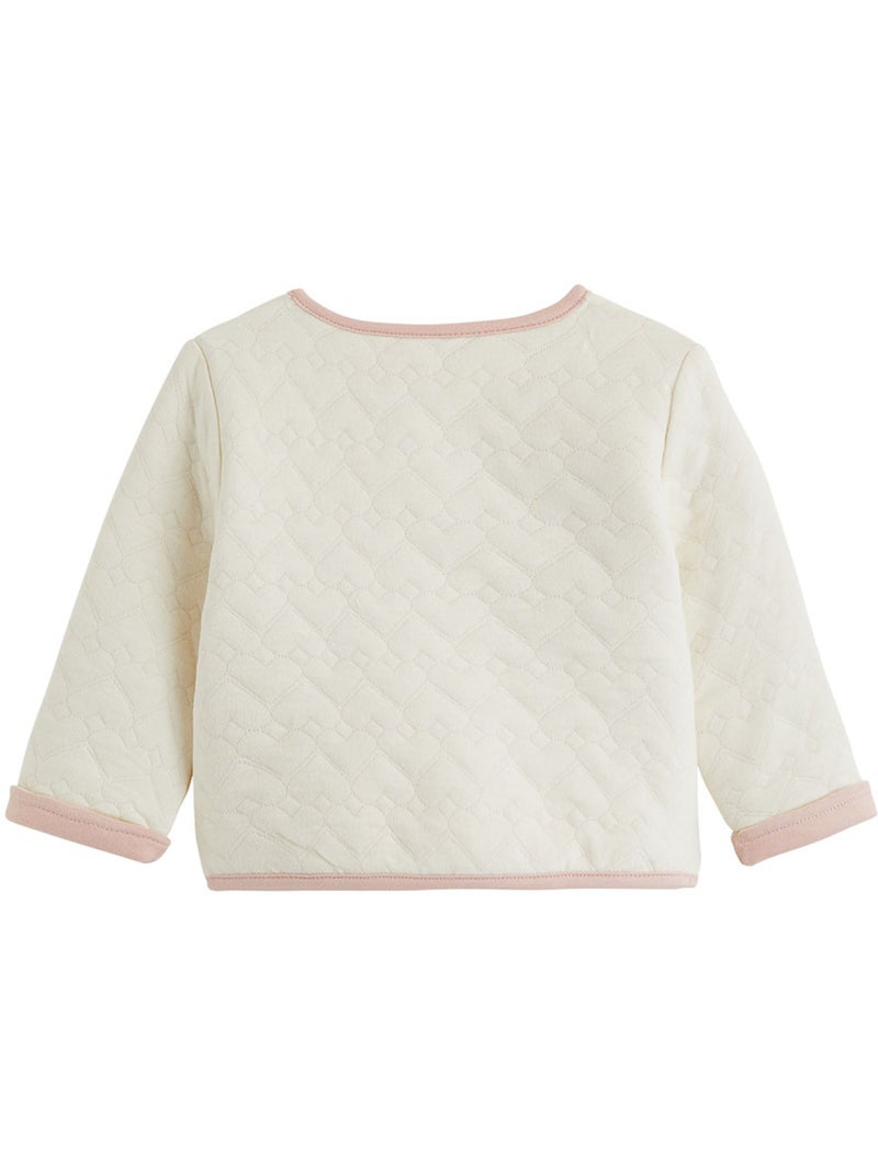 Veste bébé en molleton miette Ecru - Kiabi