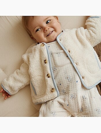 Veste bébé en sherpa voix lactée
