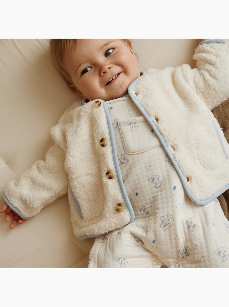 Veste bébé en sherpa voix lactée Ecru - Kiabi