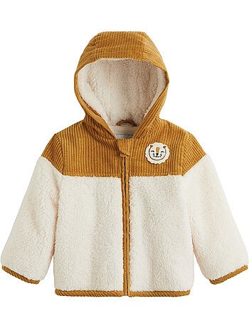 Veste bébé intérieur polaire avec capuche Charly