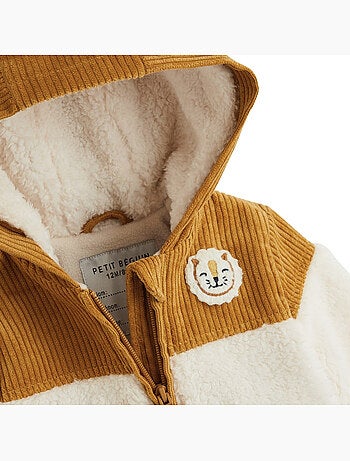 Veste bébé intérieur polaire avec capuche Charly