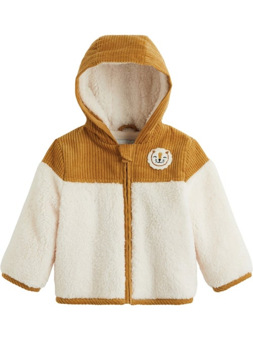 Veste bébé intérieur polaire avec capuche charly - Kiabi