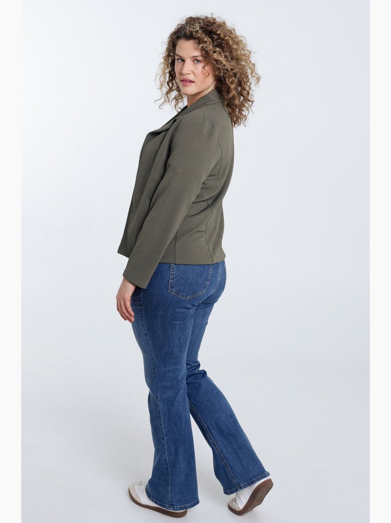 Veste biker unie PAPRIKA Beige - Kiabi