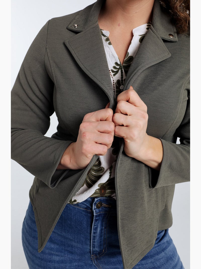 Veste biker unie PAPRIKA Beige - Kiabi