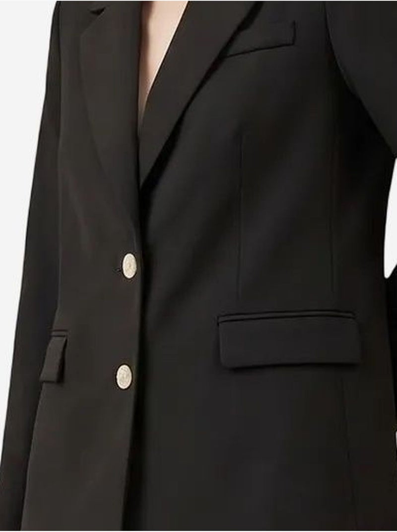 Veste blazer à col châle et boutons my fashion Noir - Kiabi