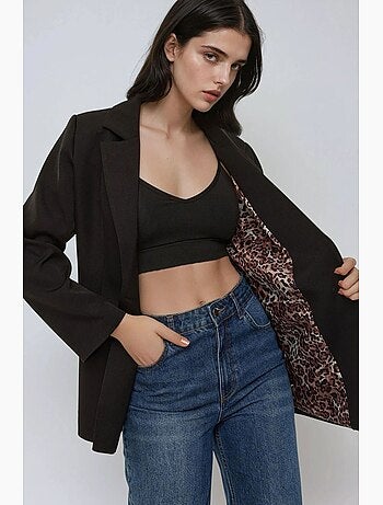 Veste blazer à doublure léopard hiccup