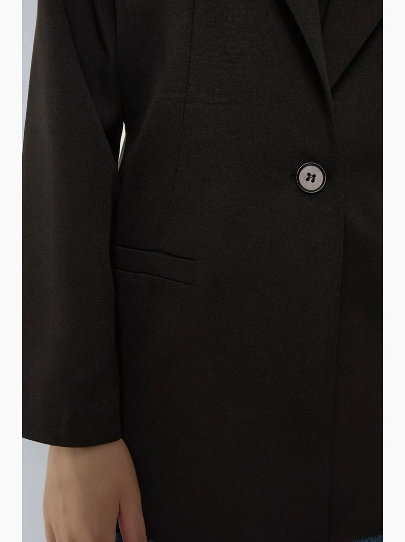 Veste blazer à doublure léopard hiccup Noir - Kiabi