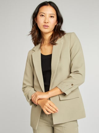 Veste blazer avec manches retroussées