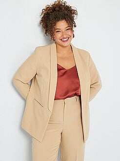 manteau blazer beige femme