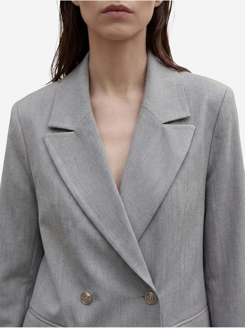 Veste blazer boutonnée pour femme my fashion Gris - Kiabi