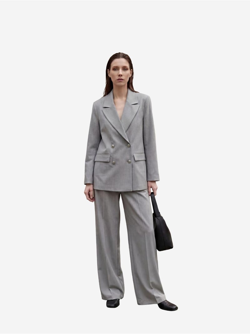 Veste blazer boutonnée pour femme my fashion Gris - Kiabi