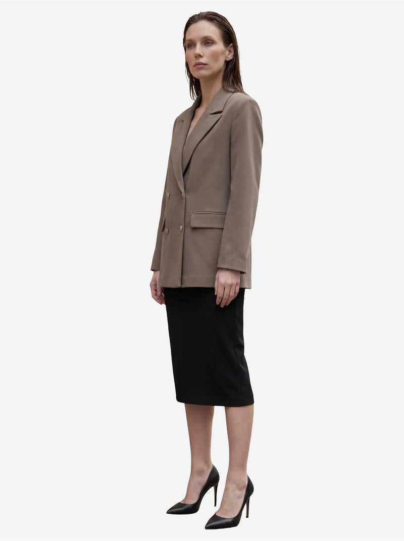Veste blazer boutonnée pour femme my fashion Kaki - Kiabi
