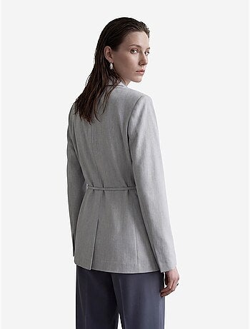 Veste blazer ceinturée en crêpe my fashion