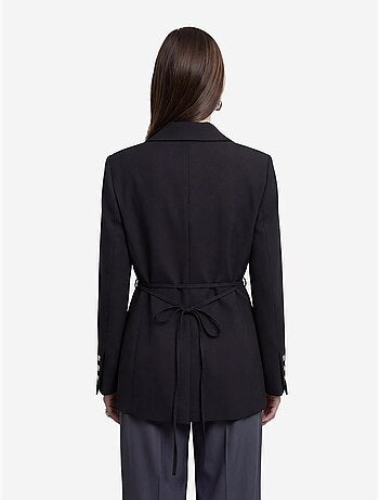 Veste blazer ceinturée en crêpe my fashion