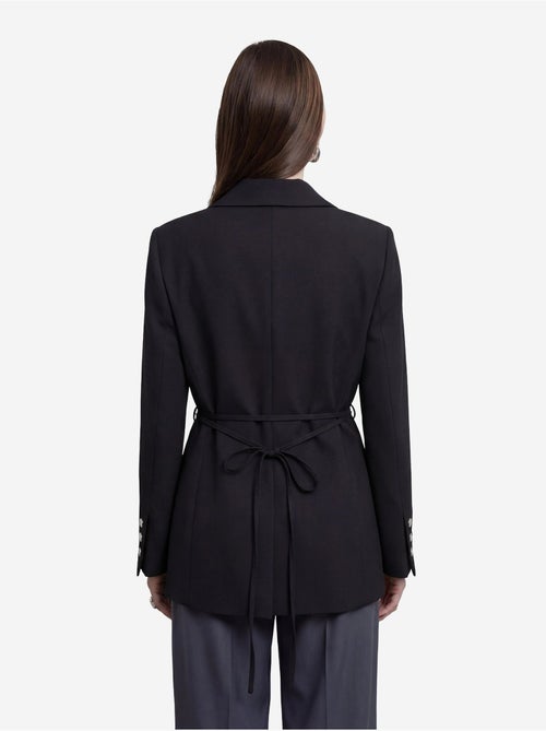 Veste blazer ceinturée en crêpe my fashion - Kiabi Veste blazer ceinturée en crêpe my fashion - Kiabi
