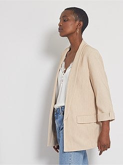 Veste blazer col droit - Kiabi