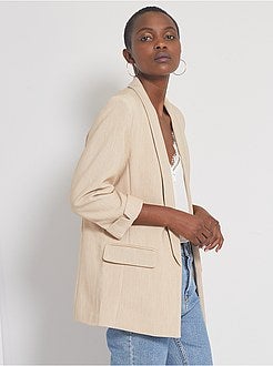 Veste blazer col droit - Kiabi