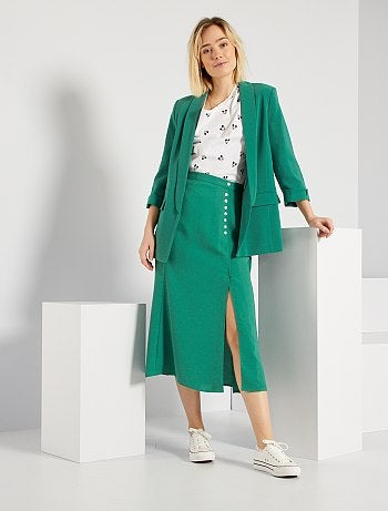 Veste blazer col droit