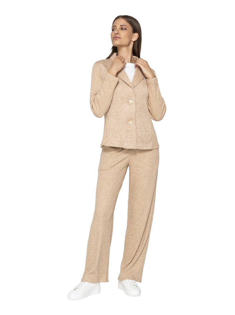 Veste blazer Connected Marron - Kiabi