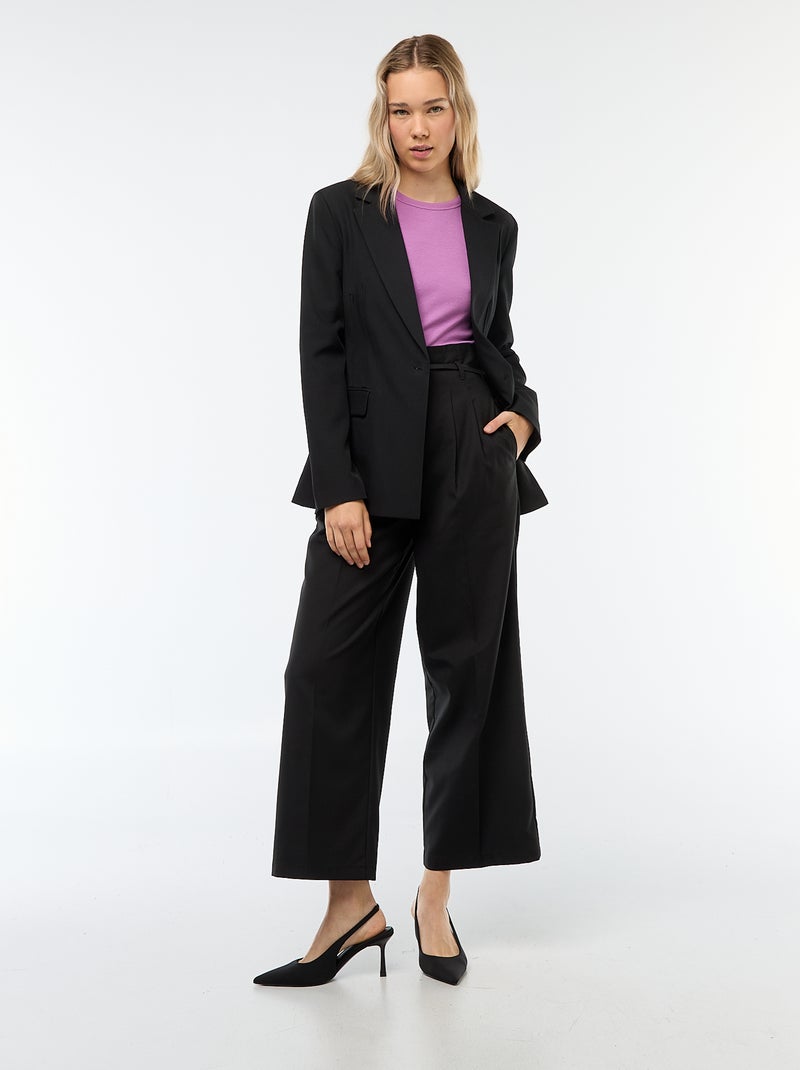 Veste blazer coupe cintrée Noir - Kiabi