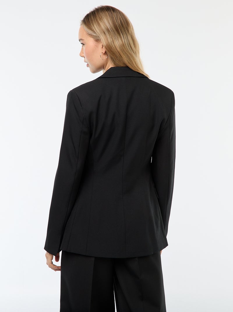 Veste blazer coupe cintrée Noir - Kiabi